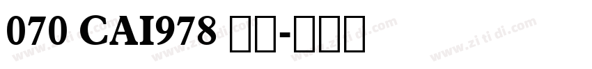 070 CAI978 字体字体转换